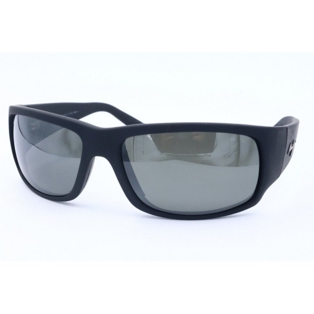 Maui Jim World Cup MJ 266-02MR Wrap Black Rubber Polarized Sunglasses Gray (B)